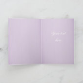 Luxe Paarse Elegant Lint Dank u kaart (Binnen)