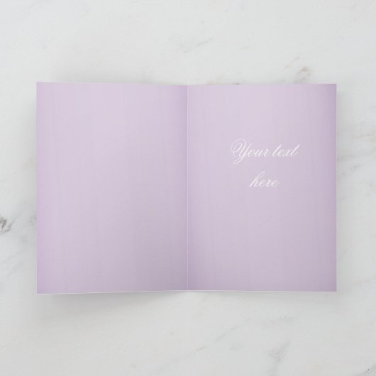 Luxe Paarse Elegant Lint Dank u kaart (Binnen)