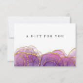 Luxe Paarse Gold Business Cadeaubon (Voorkant)