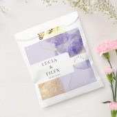 Luxe Paarse & Golden Abstract Bedankzakje (Gezegeld)