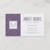 Luxe Paarse Wallpaper Visitekaartje (Voorkant)