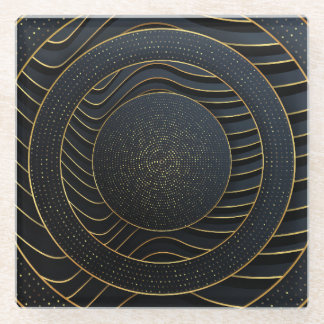 Luxe papier gesneden gouden achtergronden. glazen onderzetter