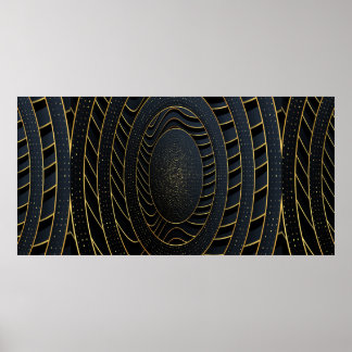 Luxe papiersnede achtergronden met gouden lijn en poster