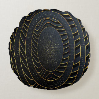 Luxe papiersnede achtergronden met gouden lijn en rond kussen