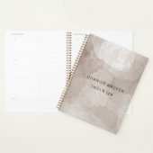 Luxe parel metallic salon monogram planner (Display)