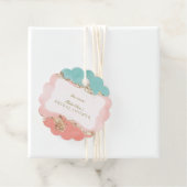 Luxe Pastel Waterverf Goud Folie Bruiloftsfeest Bedankjes Labels (In situ)