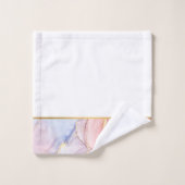 LUXE PASTEL WHITMARBLE GOLD BATHROOM TOWEL SET BAD HANDDOEK (Wasdoekje)