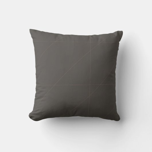 Luxe pasvorm naad geometrie in warm antraciet kussen (Voorkant)