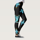Luxe Patroon Leggings Blue Gold (Rechts)