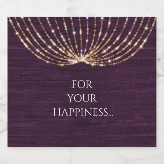 Luxe Personaliseer fles Mousserende Wijn Label Sparkling Wijnetiket (Enkel label)