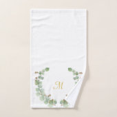 LUXE PERSONNALISÉ EUCALYPTUS OR WREATH 2 (Serviette à main)