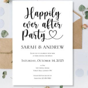 Luxe Persoonlijke Happily Ever After Feest Bruilof Kaart