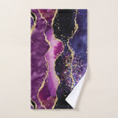 Luxe Pierre Précieuse Violet Paillettes d'Agate (Serviette à main)