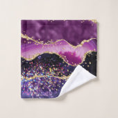 Luxe Pierre Précieuse Violet Paillettes d'Agate (Gant de toilette)