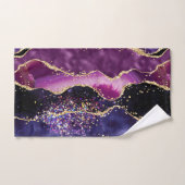 Luxe Pierre Précieuse Violet Paillettes d'Agate (Serviette à main)