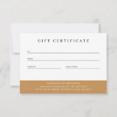 Luxe Pink Gold Splash Business Cadeaubon (Achterkant)