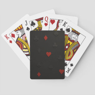 Luxe Poker Kaart Achtergrond - Zwart & Rood Ontwer
