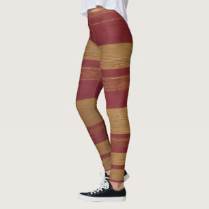 Luxe Populair Bourgogne Goud Linnen Collectie Leggings