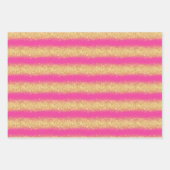Luxe Populaire Gift Pink Gold Glitter Inpakpapier Vel (Voorkant 2)