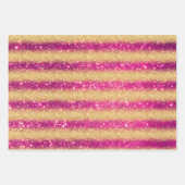 Luxe Populaire Gift Pink Gold Glitter Inpakpapier Vel (Voorkant 2)