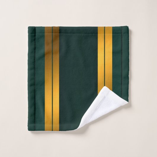 Luxe Populaire Groene Gouden Linnen Textuur Collec Bad Handdoek (Wasdoekje)