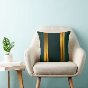 Luxe Populaire Groene Gouden Linnen Textuur Collec Kussen