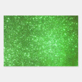 Luxe Popular Gift Green Gold Glitter Inpakpapier Vel (Voorkant 3)