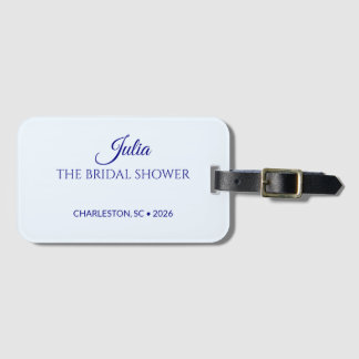 Luxe Porselein Witte Cursive Bruid Bagagelabel