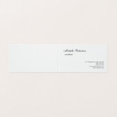 Luxe Premium Linen Black White Plain minimalist Visitekaartjes (Buitenkant ongevouwen)