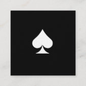 Luxe Premium Spades Visitekaartje zwart (Voorkant)