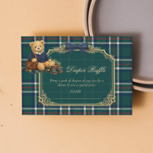 Luxe Preppy Teddybeer Baby Shower Luier Raffle