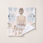 Luxe Prinses Gepersonaliseerde Beige glitter Bad Handdoek (Wasdoekje)