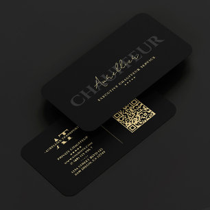 Luxe privéchauffeur Chauffeur Transport Zwart Visitekaartje