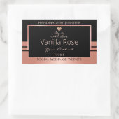 Luxe productverpakking - zwart en Roos Gold Rechthoekige Sticker (Tas)