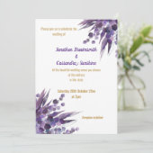 LUXE PURPLE OR EUCALYPTUS INVITATION (Debout devant)