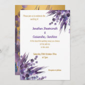 LUXE PURPLE OR EUCALYPTUS INVITATION (Devant / Derrière)