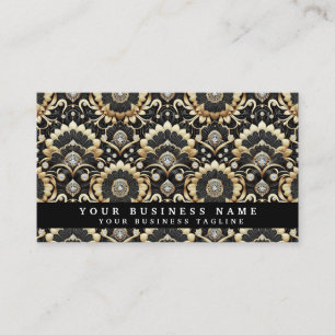 Luxe QR-code Art Deco Visitekaartjes