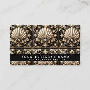 Luxe QR-code Art Deco Visitekaartjes