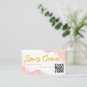 Luxe QR Code Beauty Visitekaartje (Staand voorkant)