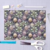 Luxe Radiance Paarse en Gouden Kerstmispracht Tissuepapier (Craft)