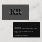 Luxe Réaltor Monogram Cartes de visite (Devant / Derrière)
