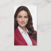 Luxe Realtor Portrait Carte de visite style soie (Devant)