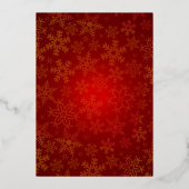 Luxe Red Gold Creëer Uw Elegant Script Folie Uitnodiging (Achterkant)