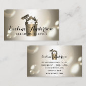Luxe reiniging logo en bubbels visitekaartje (Voorkant / Achterkant)