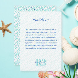 Luxe Retreat Corporate Event gepersonaliseerd Bedankkaart