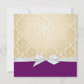 Luxe Ribbon violet or Damask Douche Invitation (Dos)