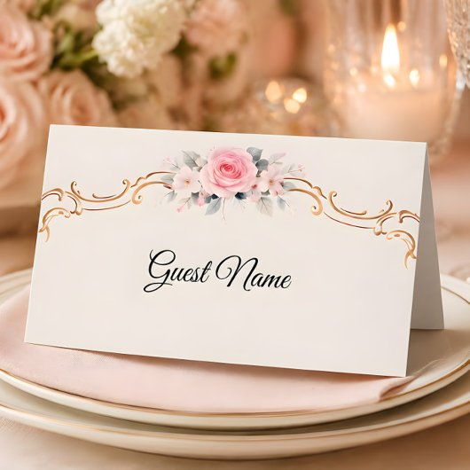 Luxe Rococo Roze Bruiloft