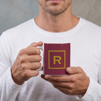 Luxe rode effen kleur effen persoonlijk koffiemok