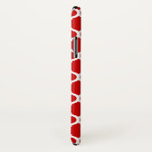 Luxe rode Quatrefoil-roosterpatroon Case-Mate iPhone Case (Achterkant / rechts)