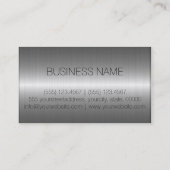 Luxe roestvrij staalmonogram #9 visitekaartje (Achterkant)